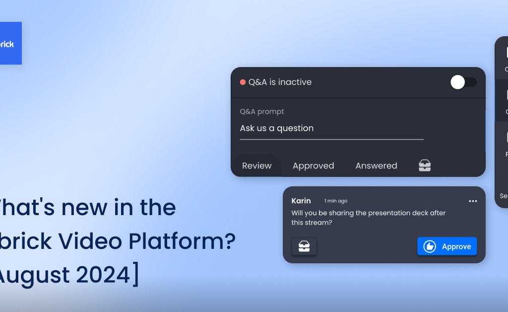 What's new in the Qbrick video platform (August)
