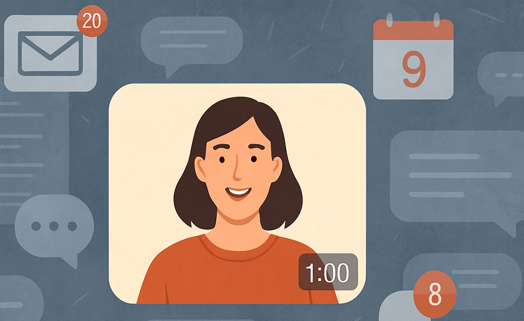 Amid a flood of digital notifications, a clear micro-video message stands out as a simple, human way to communicate