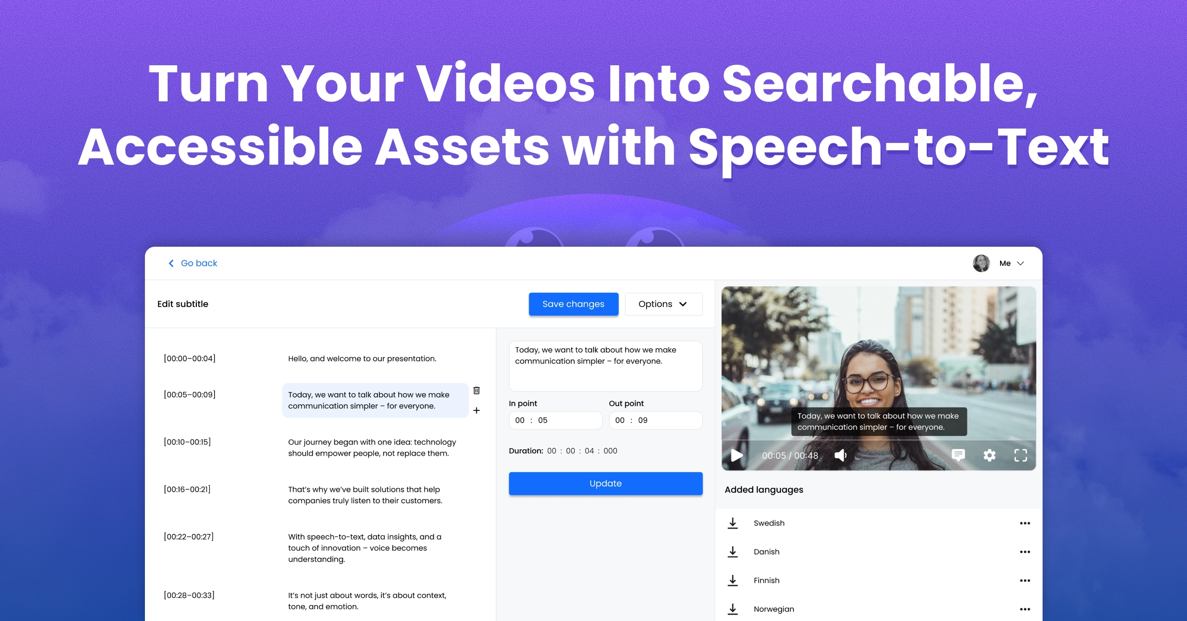 Turn Your Videos Into Searchable, Accessible Assets with Speech-to-Text