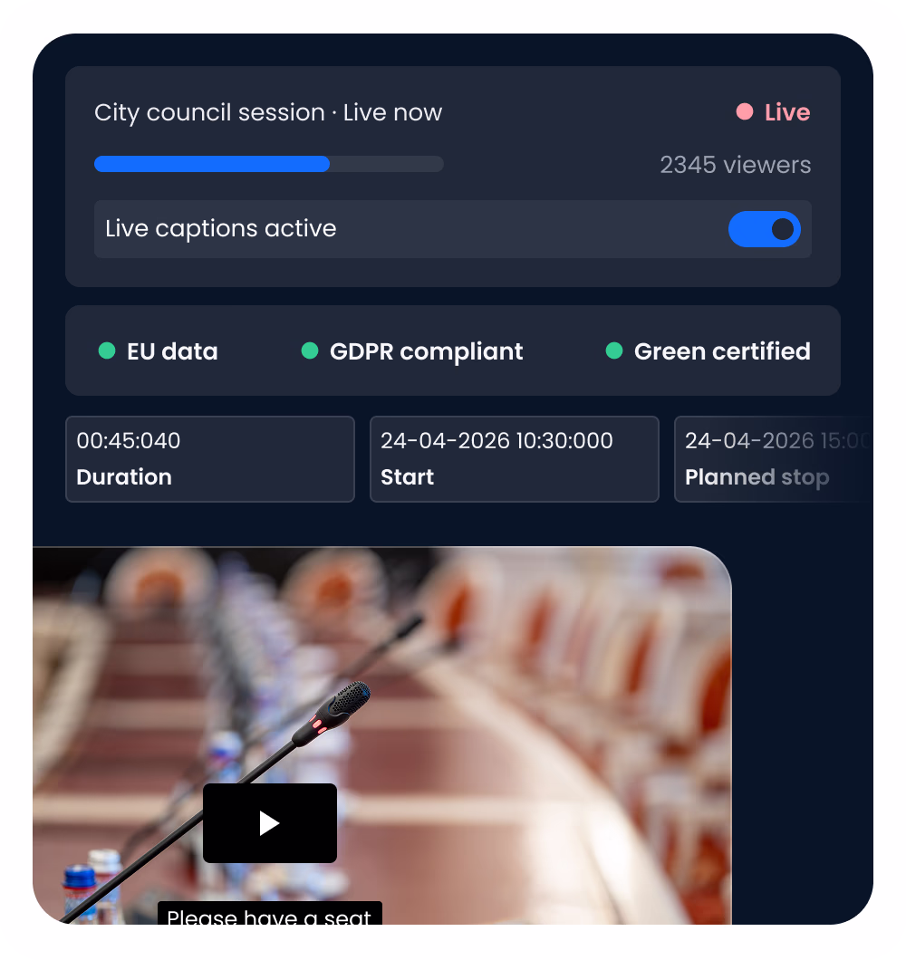 Government communications in the Qbrick Platform