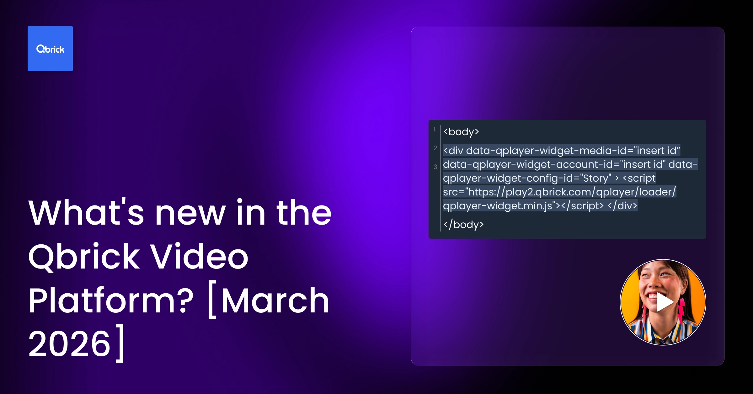 What's new in the Qbrick video platform? - March 2026