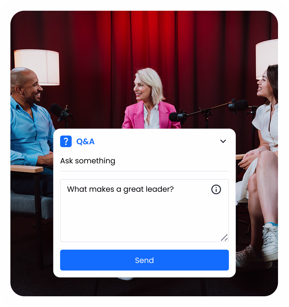 Q&A module in Qbrick live stream