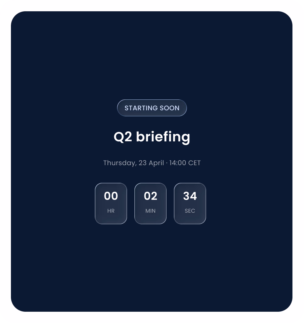 pre cover in live streams