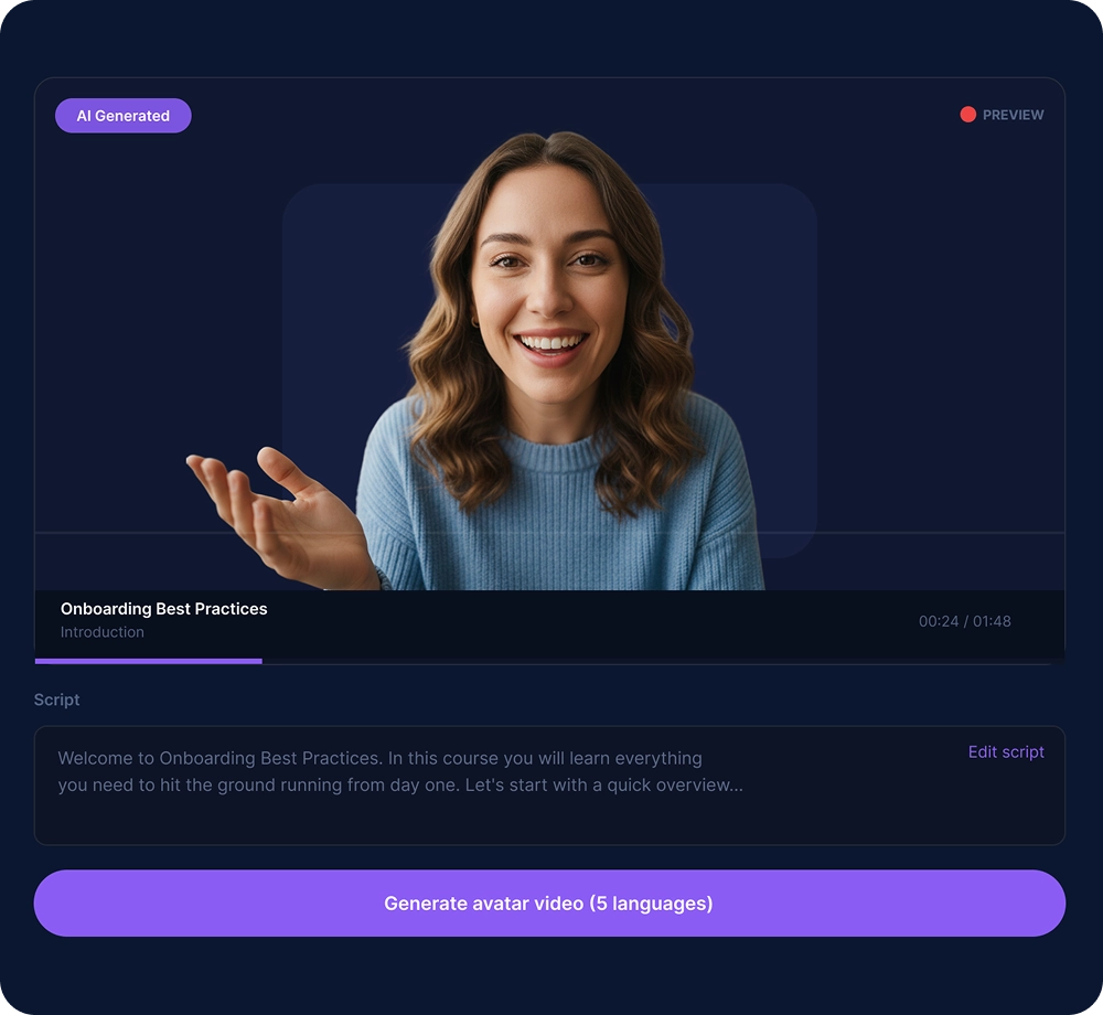 Create AI avatars in Qbrick Pulse